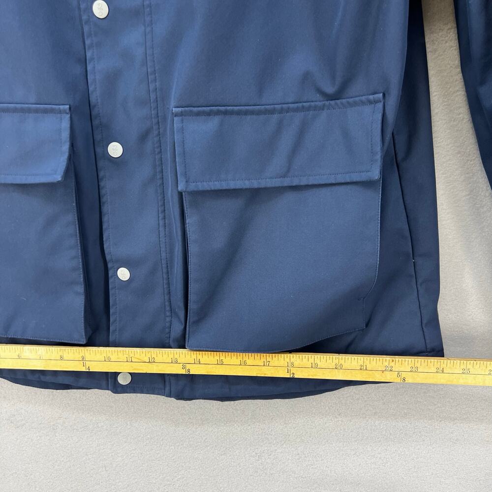 Roamers & Seekers Rain Jacket Men's L Blue Grey Globetrotter Log It Lined EUC - Picture 10 of 10